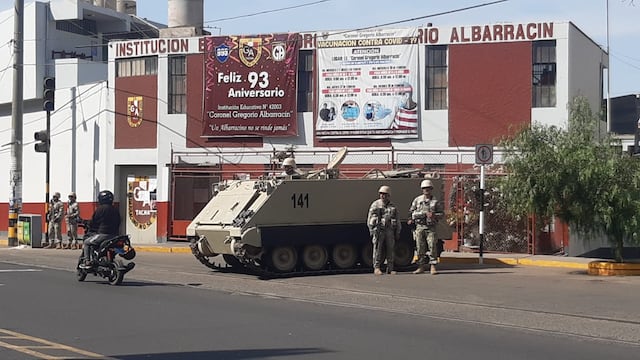 Tacna: Militares y policías resguardan puntos estratégicos de la ciudad (VIDEO)