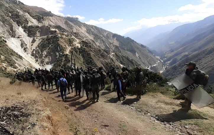 Intervención policial en Pataz. Foto: difusión.