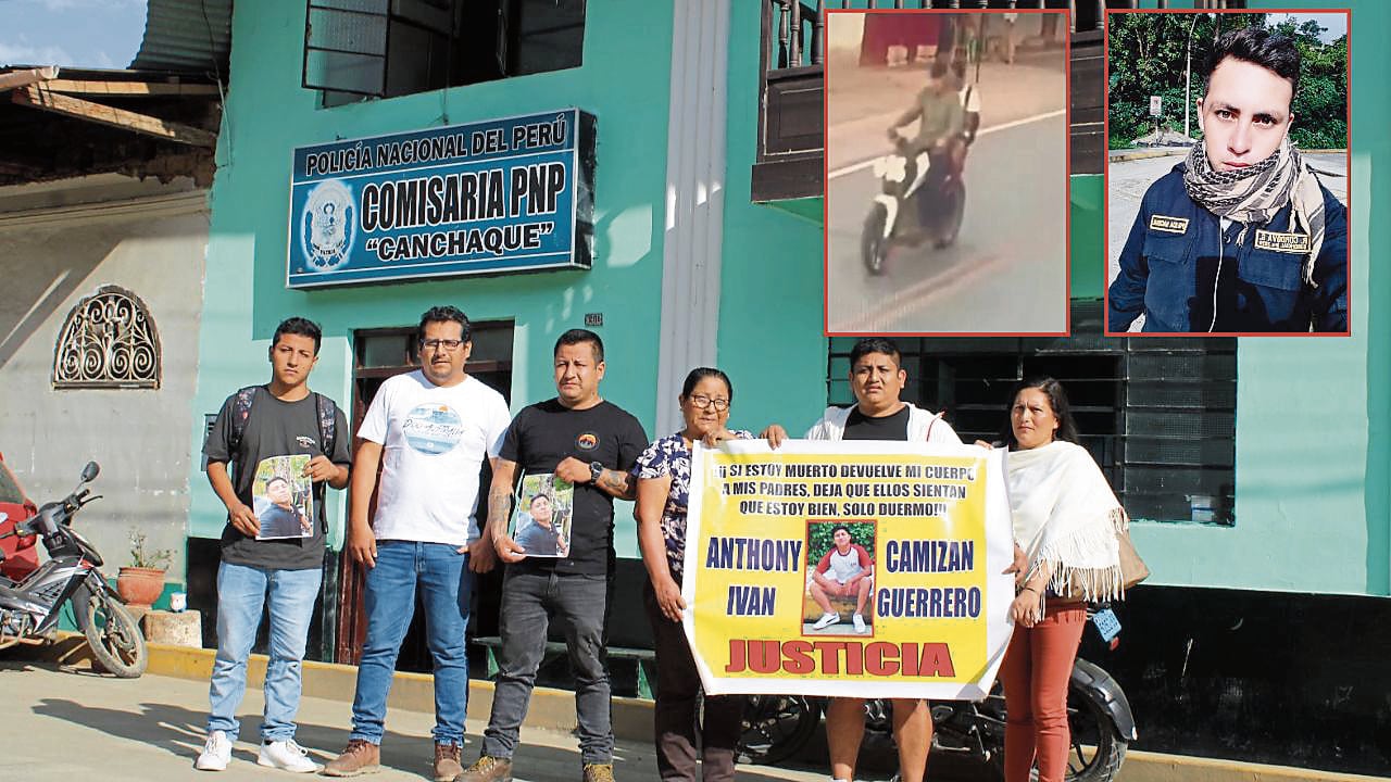 En las imágenes se observa al policía Edixon Rone Córdova Godoz pasar en una motocicleta con Anthony Camizán a las 5:48 de la tarde del 21 de agosto de 2022, pese a que hay un documento de la PNP donde señala que estaba participando de un operativo. Los familiares de la víctima creen que la misma institución lo protege