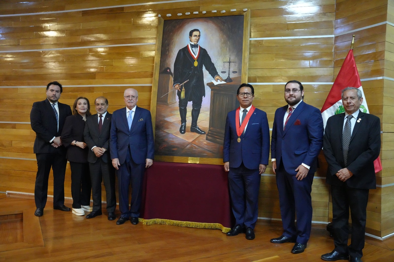 Develan retrato del expresidente de la Corte Superior de Justicia de Arequipa, Evaristo Vargas Delgado. Foto: CSJA.