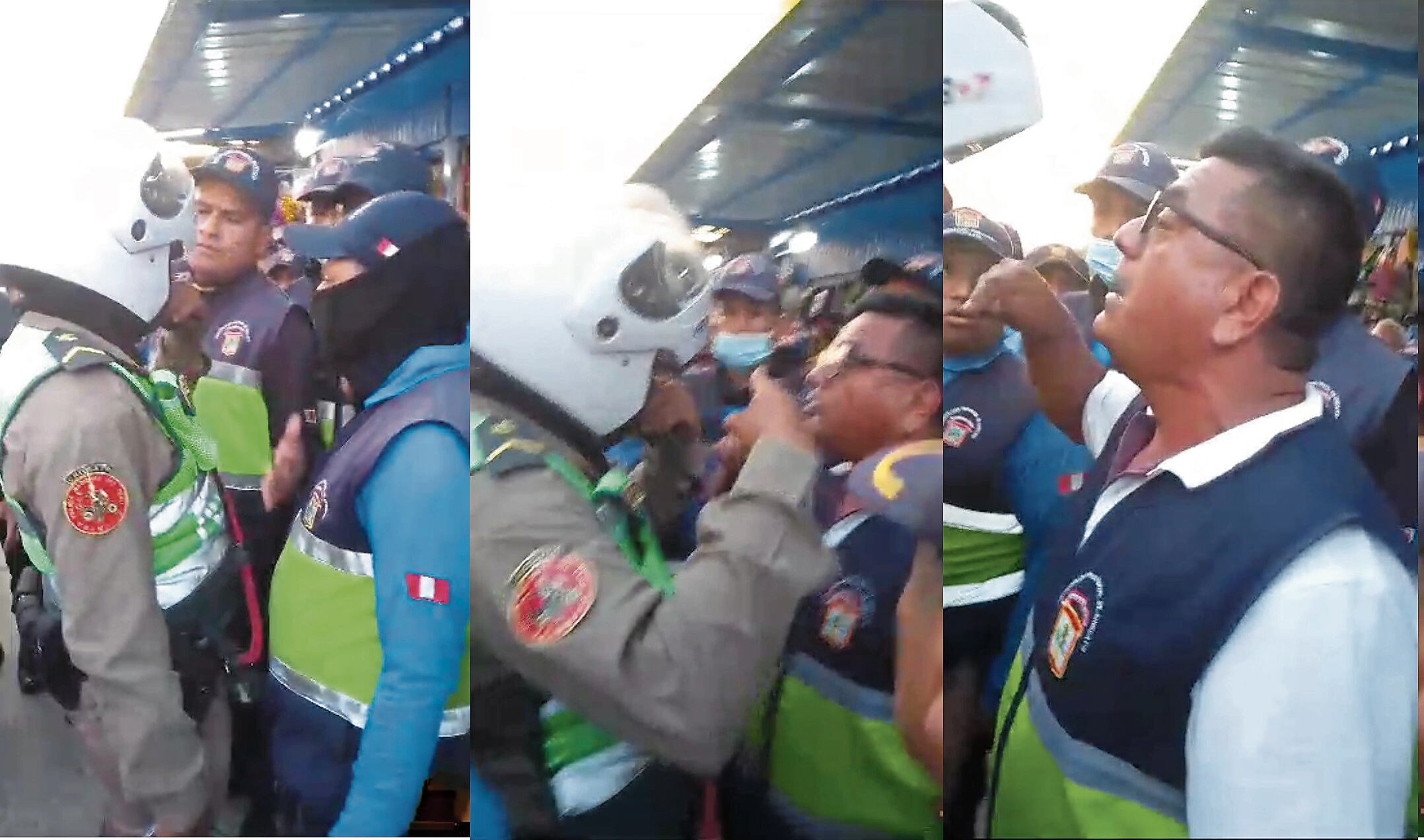 Los hechos se registraron cerca del mercado Modelo. Mejía fue detenido por el delito de resistencia a la autoridad.