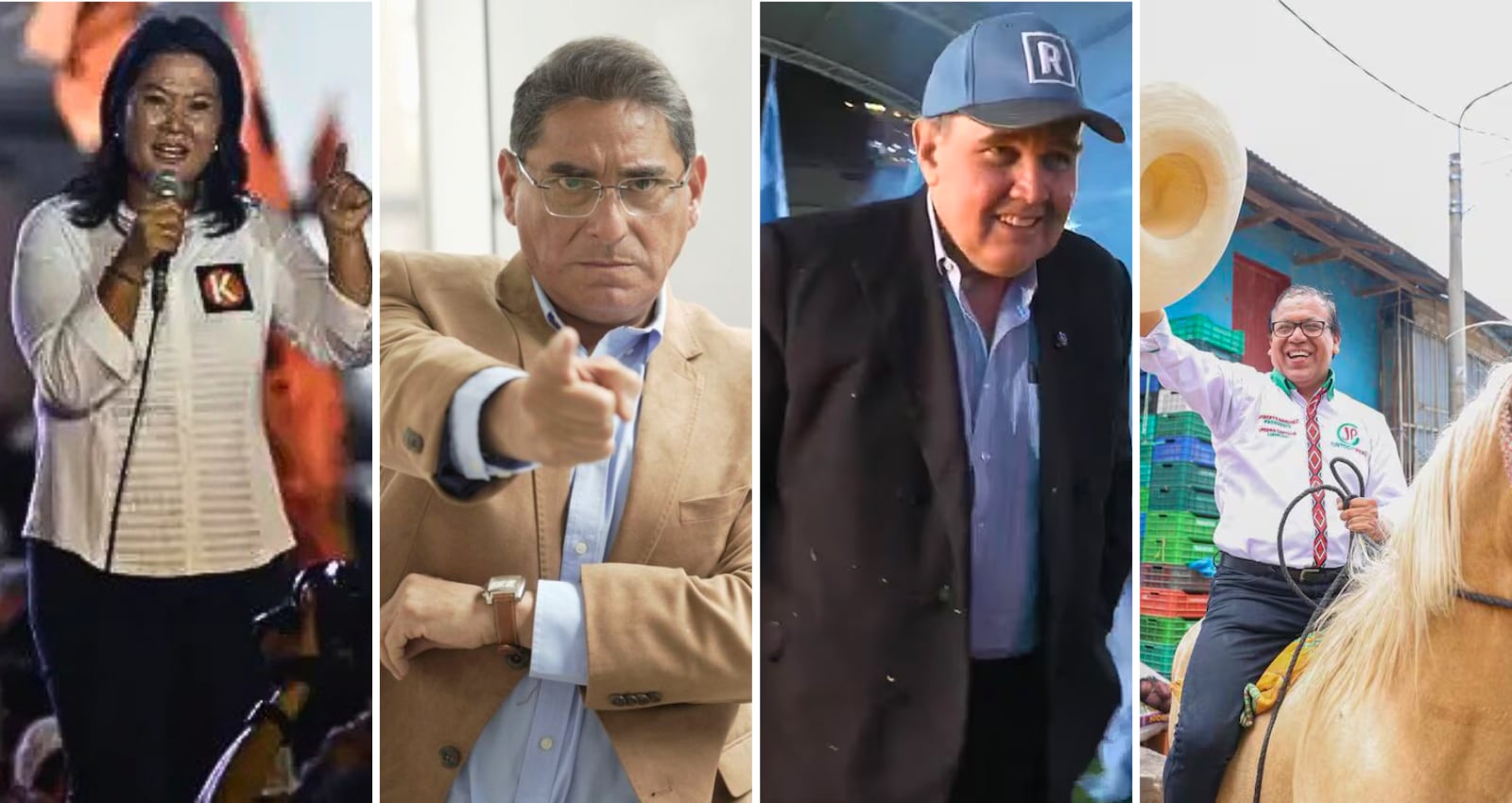 Candidatos presidenciales alistan sus cierres de campaña. Foto: Composición GEC.