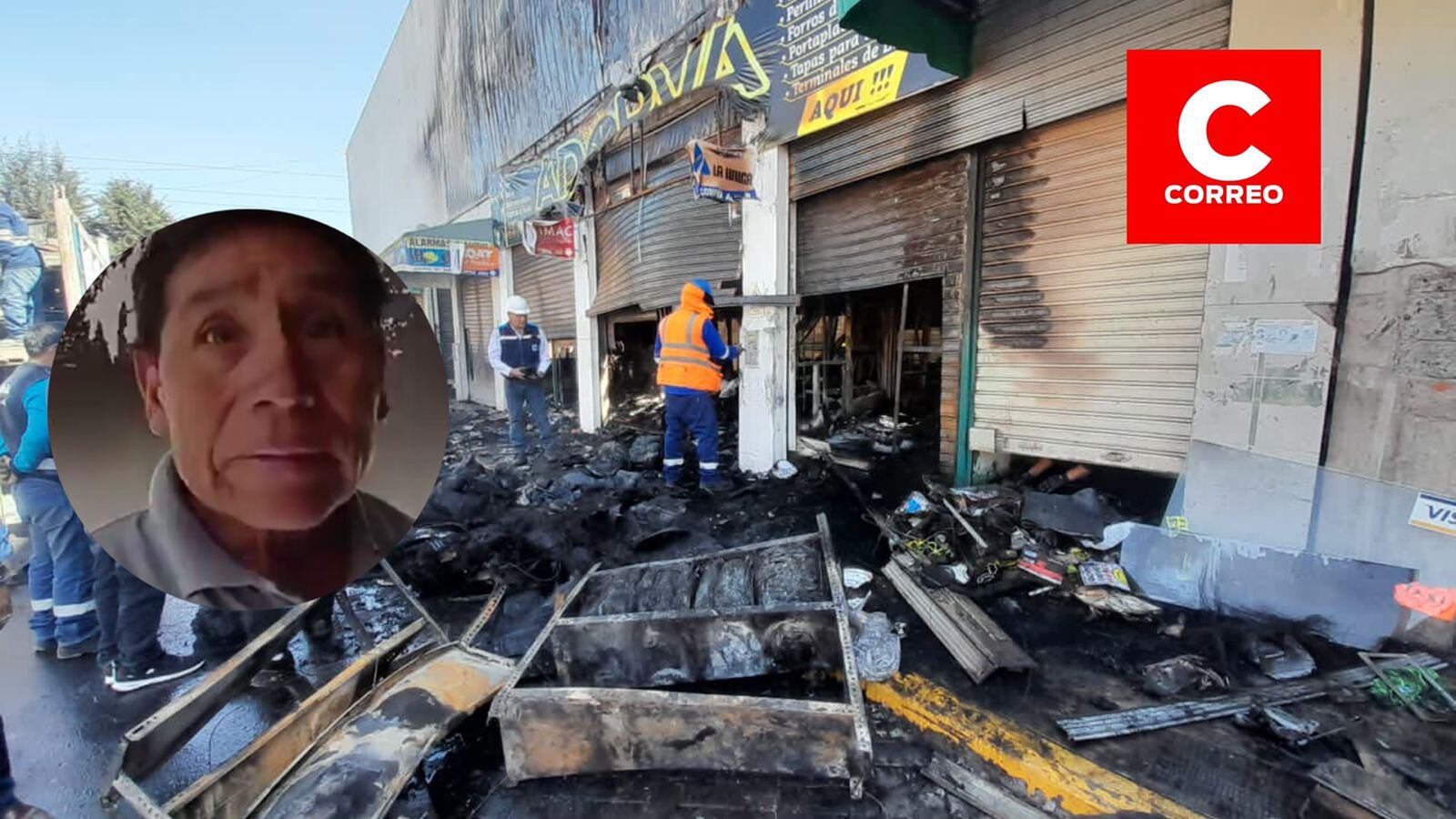 Comerciantes buscaban entre los escombros algo de su mercadería. (Foto: Yorch Huamaní)