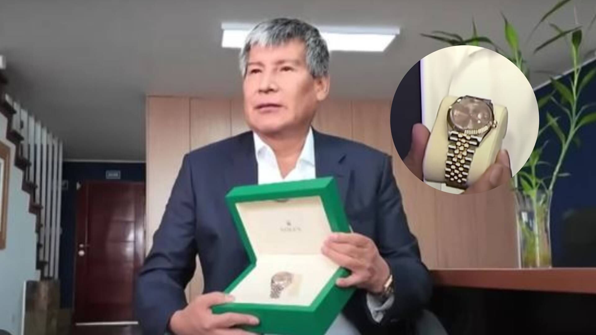 Wilfredo Oscorima, gobernador regional de Ayacucho, se ufana de tener varios Rolex.
