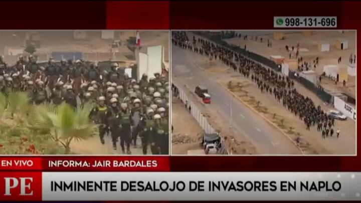 Inminente desalojo de invasores en Naplo. Foto: América Noticias