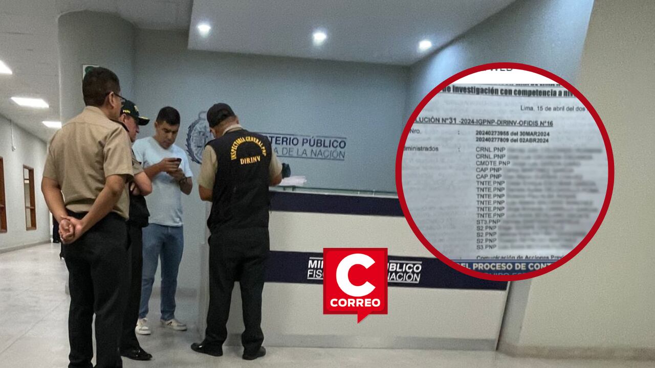 En la víspera, se revelaron imágenes de agentes de la Inspectoría de la PNP visitando las oficinas del Eficcop para revisar la documentación de la Diviac. (Foto: Composición Correo)