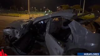 Accidente en la Costa Verde: cuatro heridos tras choque de auto contra cerro en Miraflores