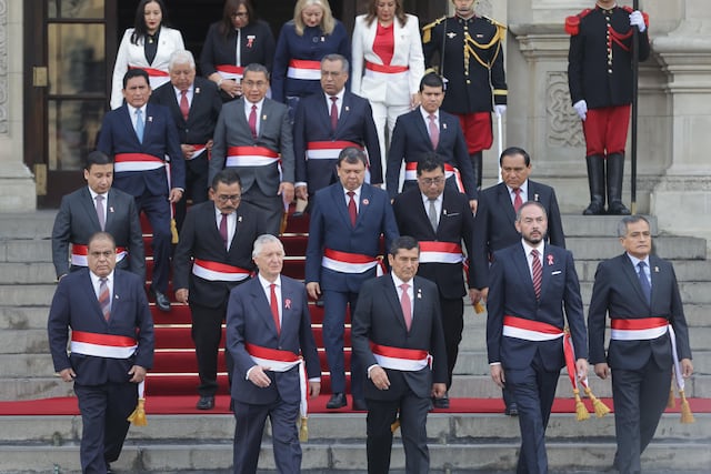 José María Balcázar salió de Palacio de Gobierno rumbo a la Catedral de Lima para participar en la misa y tedeum por Fiestas Patrias.