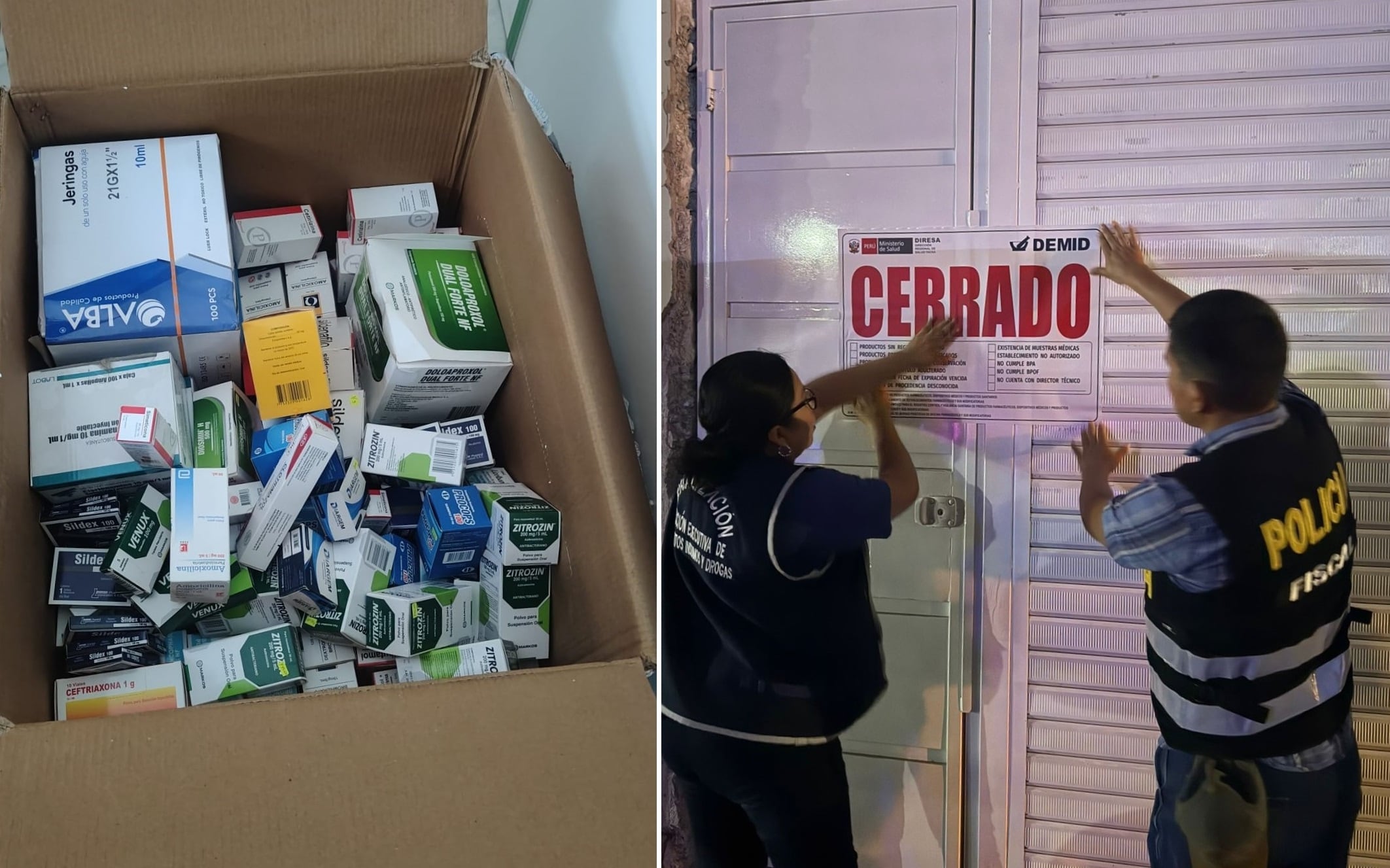 Locales de venta de artículos farmacéuticos no contaban con licencia