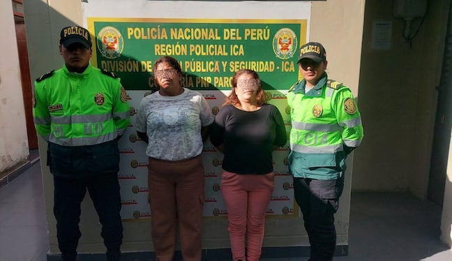 Ica: presuntas integrantes de “Las Morochas del Callao” fueron detenidas en Parcona