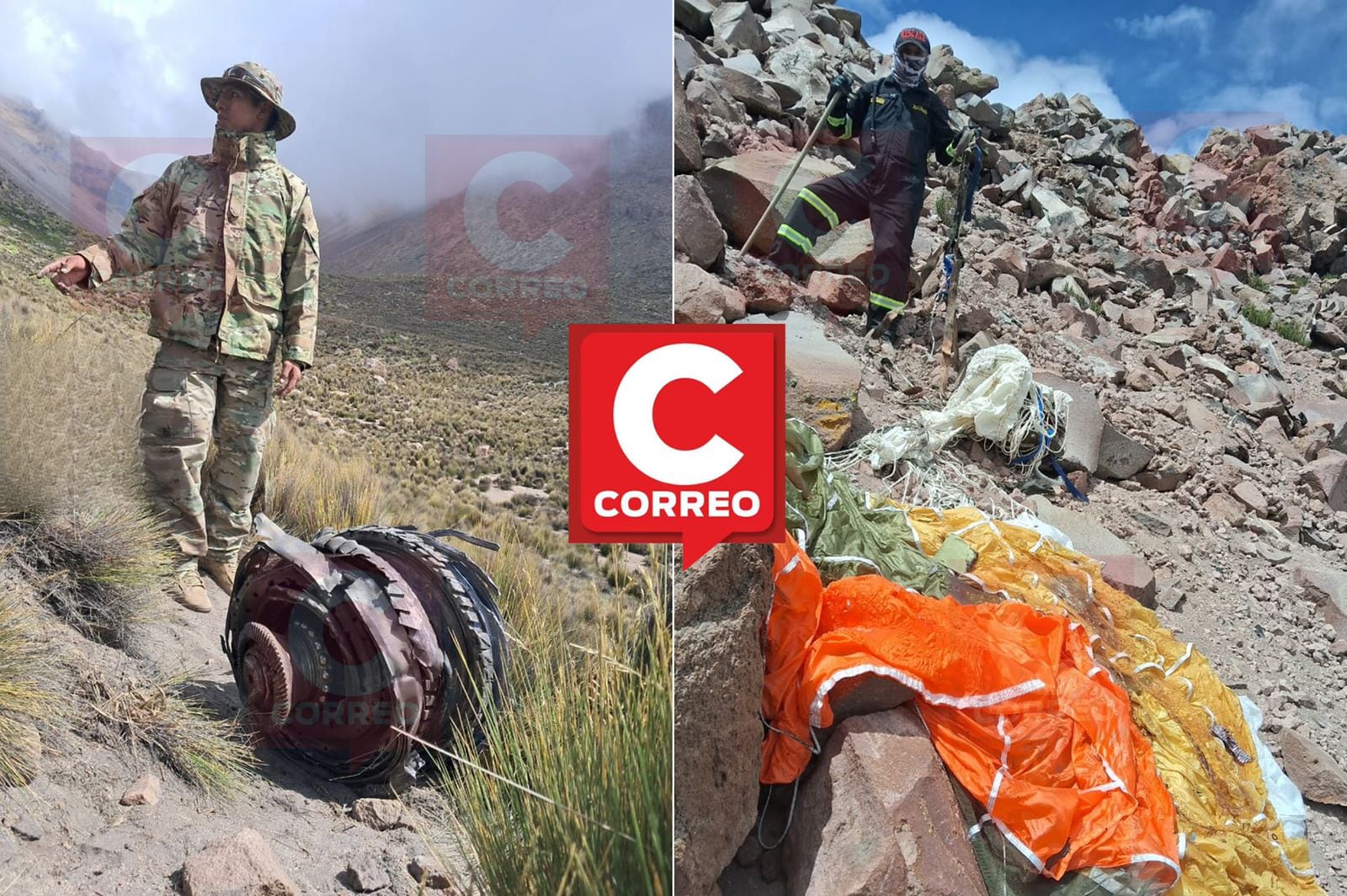 En la escena del accidente se hallaron decenas de restos del avión Mirage 2000. (Foto: GEC)