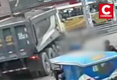 Motociclista muere arrollado por camión en San Juan de Lurigancho (VIDEO)