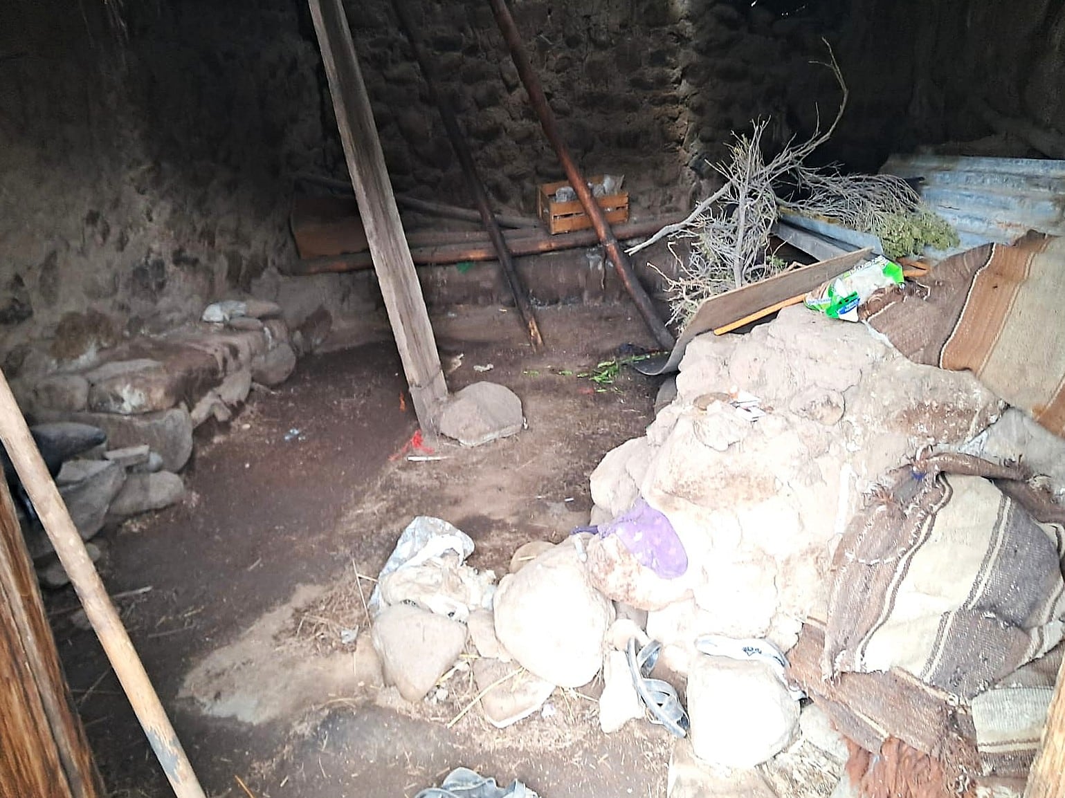 Viviendas afectadas en Condesuyos tras intensas lluvias en la región de Arequipa. Foto: COER.