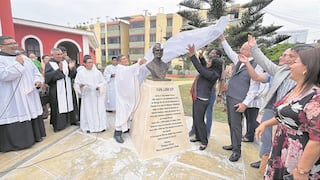 Trujillo: Busto del papa León XIV fue develado en parroquia que fundó (FOTOS)