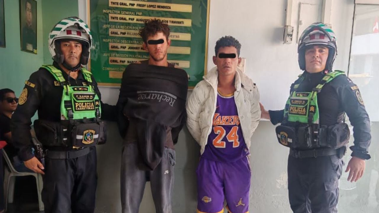 Dos ciudadanos venezolanos fueron capturados en posesión de celulares robados durante el atraco perpetrado en Ascope.