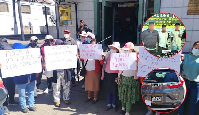 Vecinos de Chiguata exigen que no liberen a ladrones de viviendas. Foto: (Foto: Álvaro Figueroa/@photo.gec)