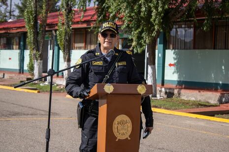 Suspenden a jefe policial de Junín tras incidente durante protesta en Huancayo