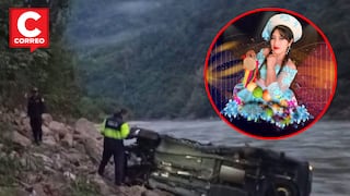Cantante folclórica y familia caen con auto al río Perené y esposo desaparece
