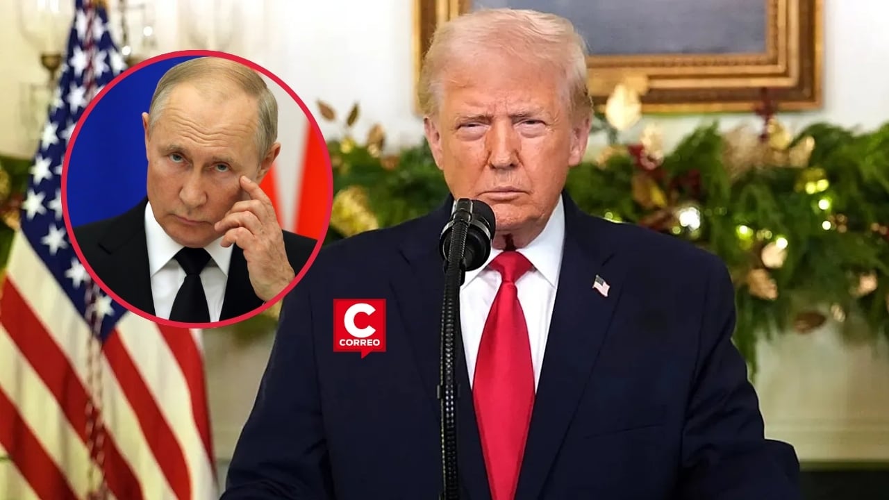Donald Trump expresa disgusto con Vladimir Putin: “No estoy contento, está matando mucha gente”. Composición: Diario Correo.