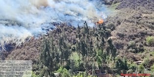 La Dirección de Cultura evaluará daños a muros y canal inca afectados por siniestro que aún no puede ser sofocado en Calca.