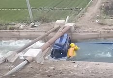 Arequipa: Camión cargado de papas cae a canal de regadío y conductor se salva de morir en Camaná