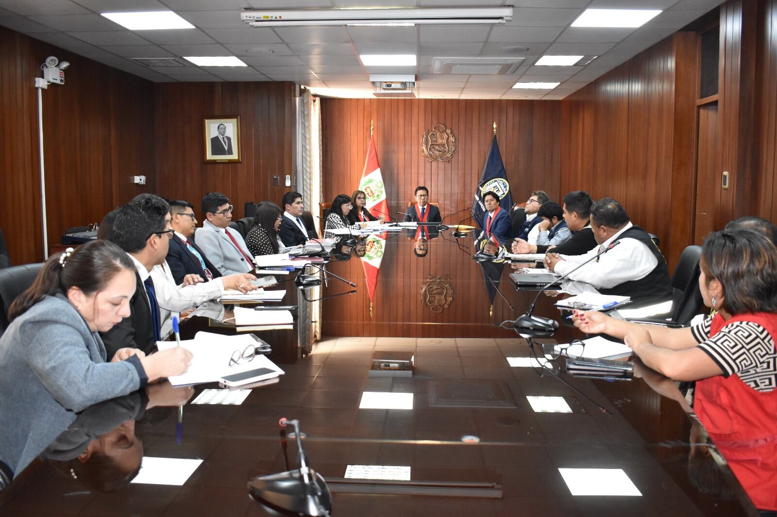 Reunión de emergencia de la Corte Superior de Justicia de Arequipa. Foto: Difusión.