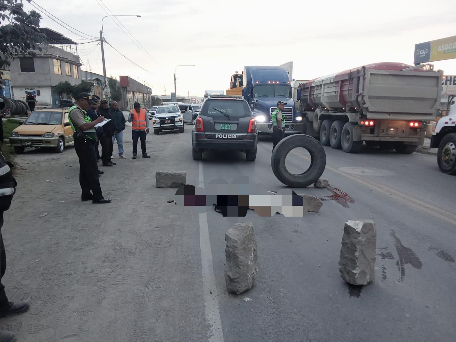 Camión atropella a peatón en la Vía de Evitamiento de Arequipa