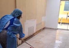 Se inunda centro de salud de Chilca tras intensa lluvia