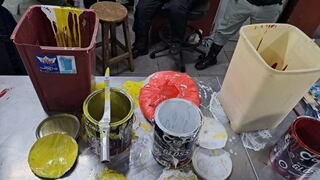 En latas de pintura metían cocaína al penal de Huancayo