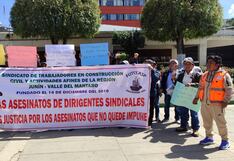 Construcción civil alerta sobre posibles enfrentamientos en Chupaca