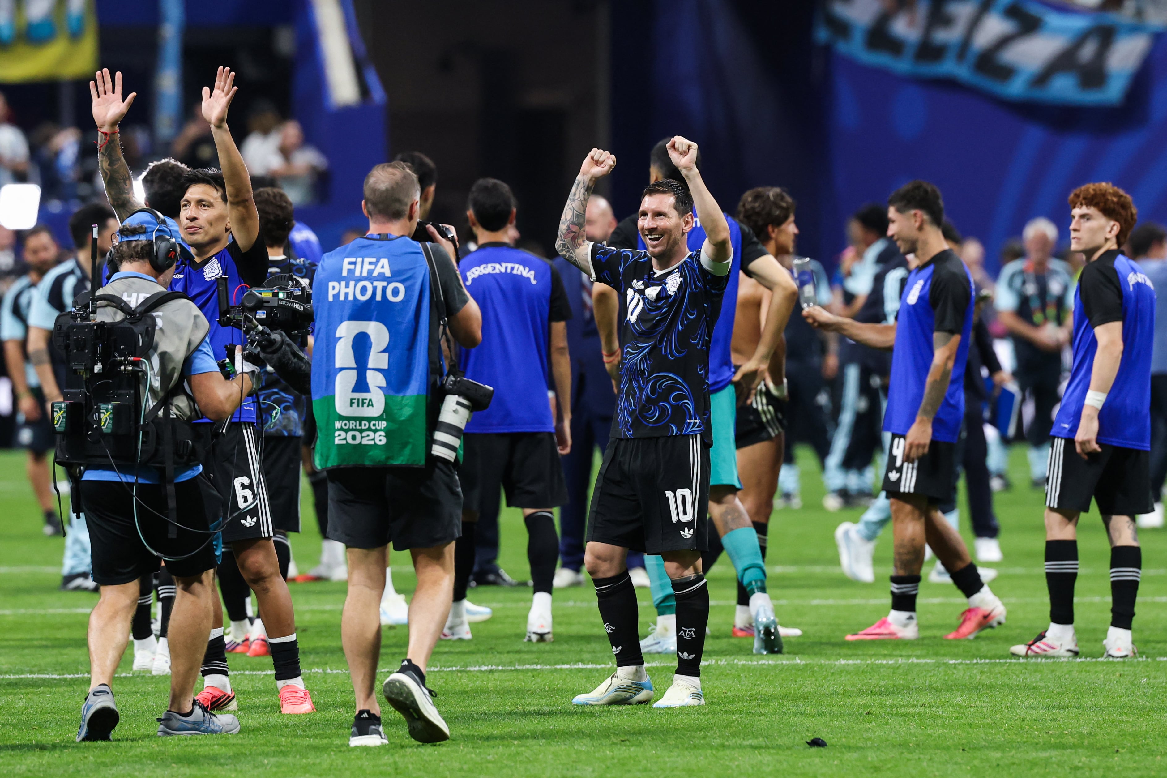 Argentina quiere el bicampeonato. La Albiceleste venció 2-1 a Inglaterra en la semifinal del Mundial 2026. (Photo by Odd ANDERSEN / AFP)