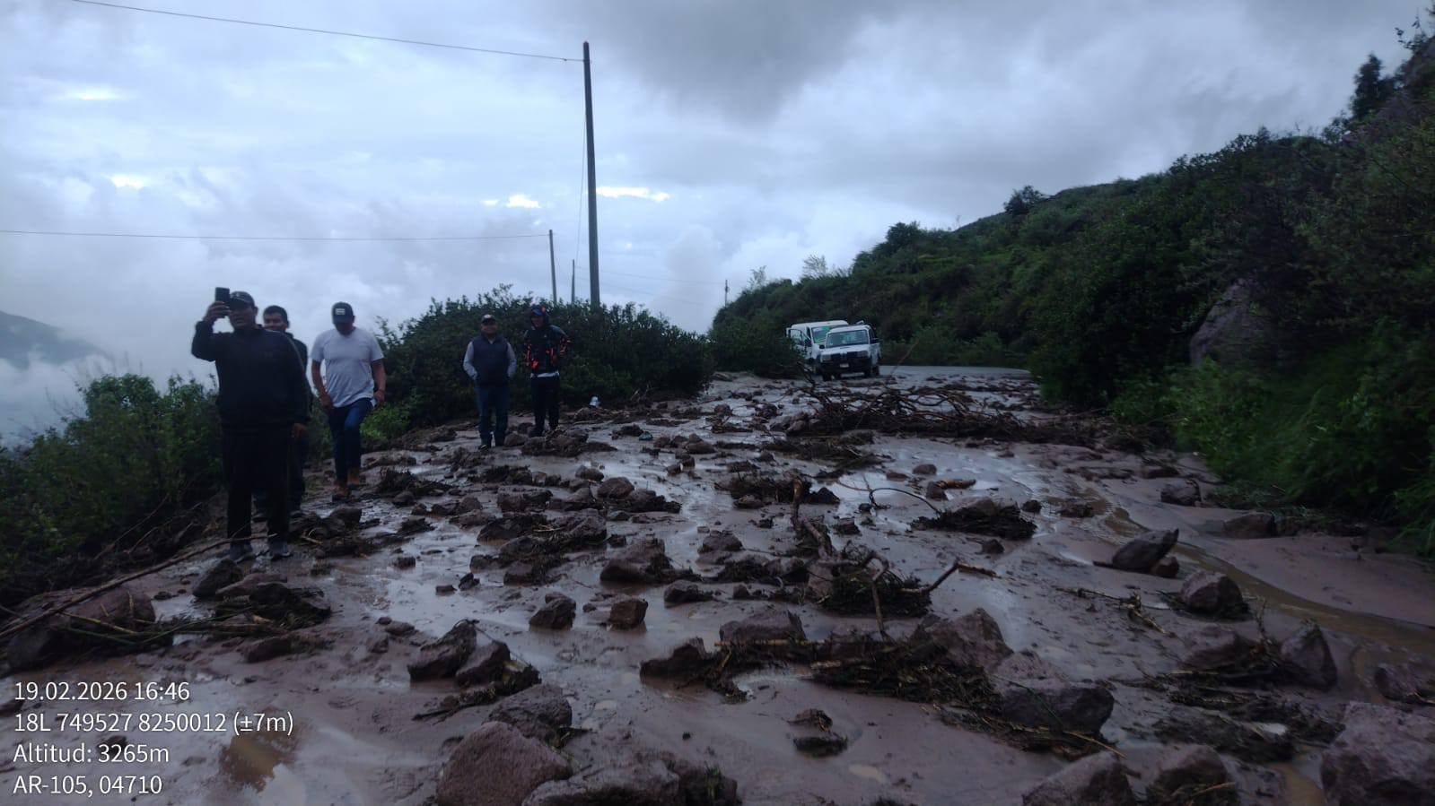 Lluvias en Condesuyos dejan vías bloqueadas y cultivos afectados. Foto: Municipalidad Provincial de Condesuyos.