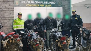 Desarticulan presunta banda dedicada al robo y receptación de motocicletas en Llata