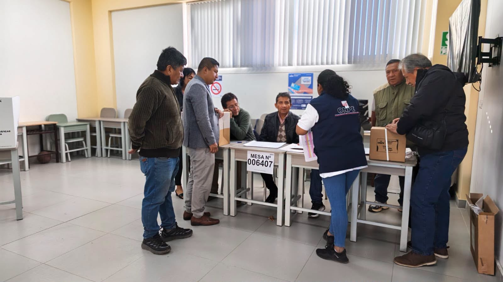 Primera mesa de votación de Arequipa se instaló a las 6:06 horas (Foto: ONPE)