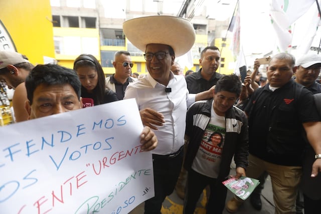 Roberto Sánchez en San Juan de Miraflores (Fotos: Jesús Saucedo/GEC)