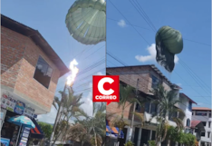 Satipo: paracaidista de Los Sinchis resulta herido tras hacer contacto con cables eléctricos (video)
