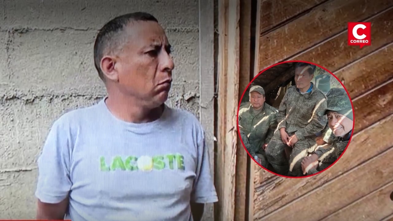PNP detiene a sujeto acusado de captar peruanos y enviarlos a combatir en la guerra entre Rusia y Ucrania. Composición: Diario Correo.