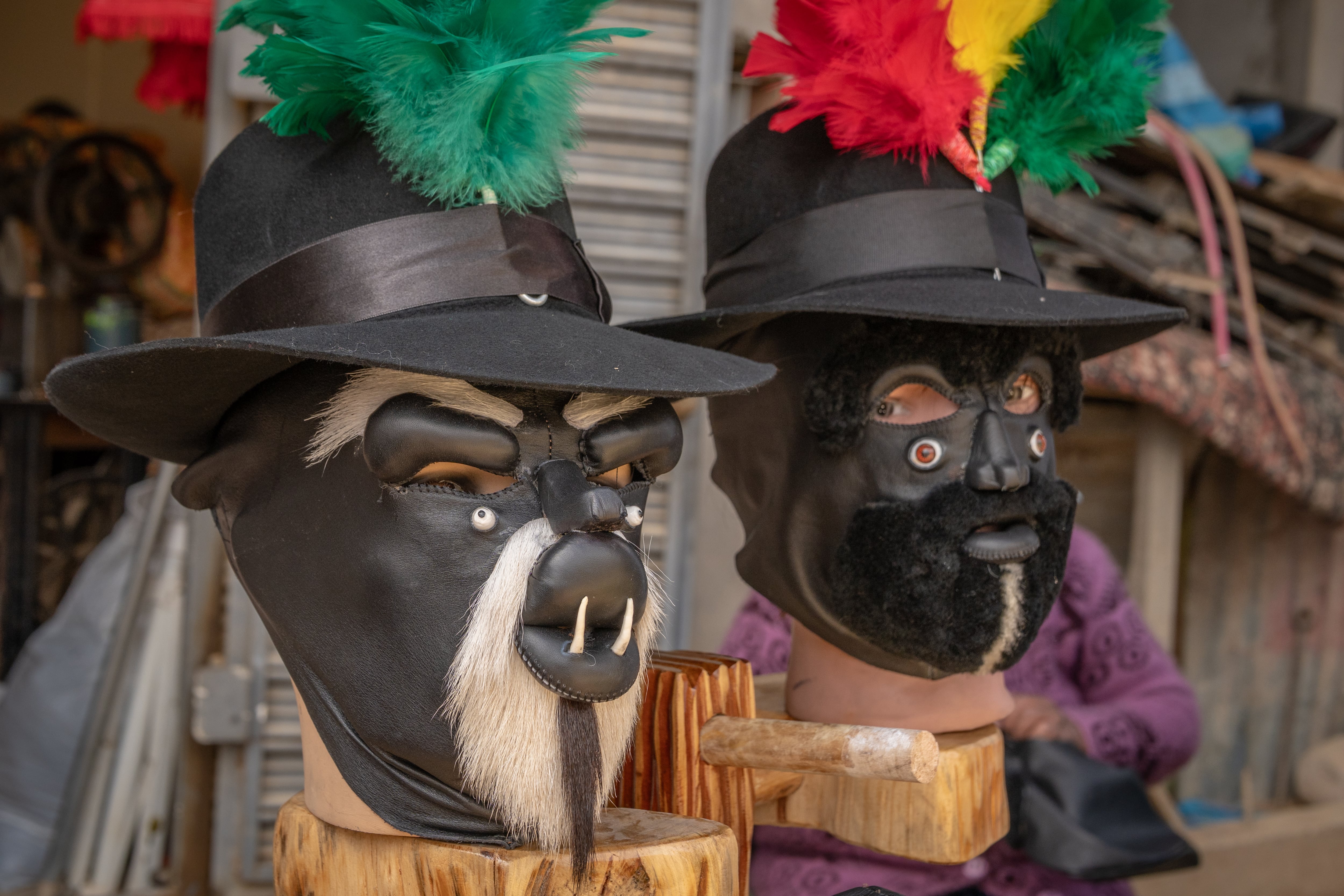 Máscaras para la morenada de Huancayo, en todas sus variedades. Foto: Lars Córdova.