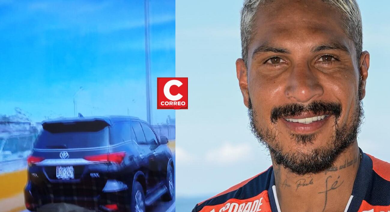 Paolo Guerrero cuando se dirigía al Grupo N° 8 para viajar a Trujillo.