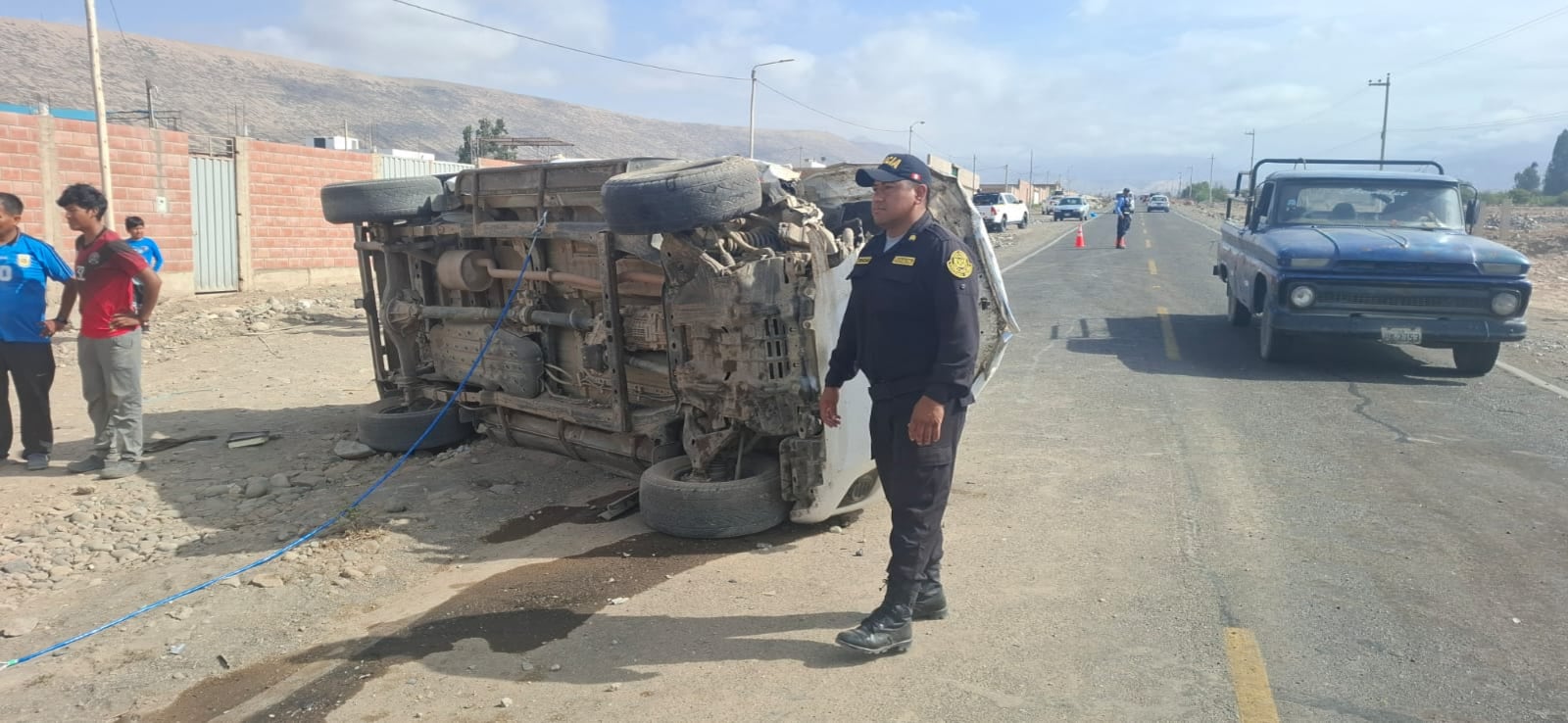 Accidente se registró en el kilómetro 13 de la carretera de Tacna – Calana. (Foto: Difusión)