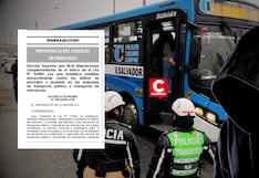 Gobierno activa medidas contra extorsión y sicariato en sector transporte luego de postergar su publicación
