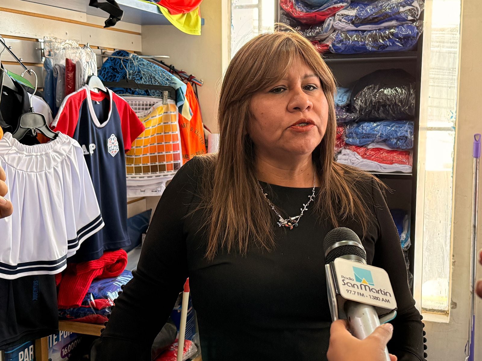 Graciela Nayhua Gamarra, presidenta de la Asociación de Empresarios y Productores Textiles del Parque Industrial (ASETAPI). Foto: GEC.