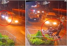 Nasca: violento choque entre auto y motocicleta dejó dos heridos y quedó grabado