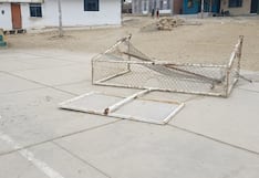 Piura: Arco de fútbol de fierro cae sobre un niño de 8 años en Sullana