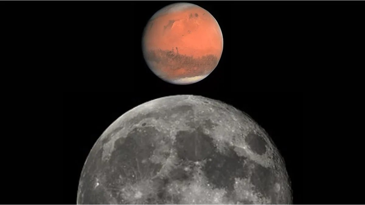 Luna y Marte se verán muy cerca este 11 de julio antes del amanecer: así podrás observar el fenómeno. Foto: Difusión.