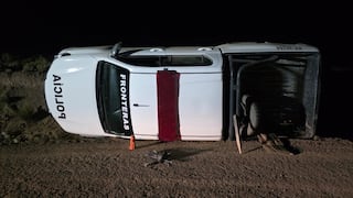 Tacna: Dos policías heridos por volcadura de patrullero en la zona andina