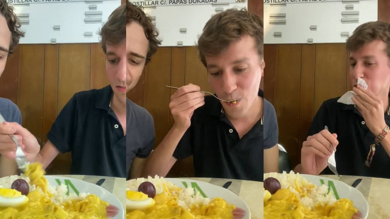 Españoles probando ají de gallina por primera vez. (Foto: composición EC)