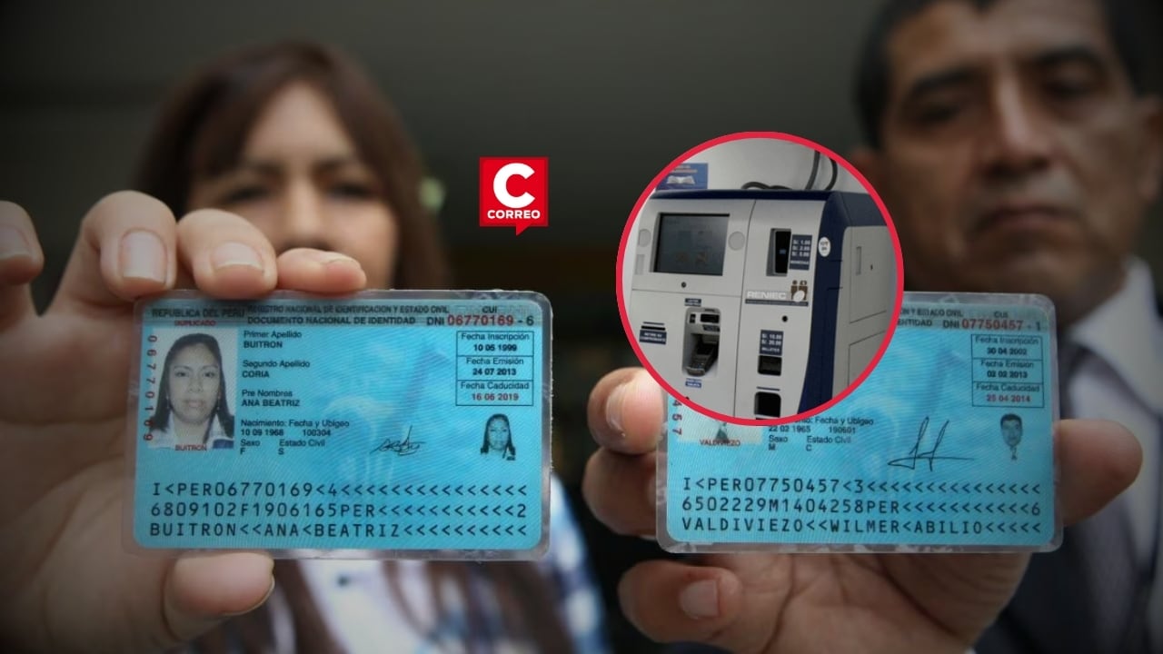 Reniec instala agentes automatizados para renovar DNI sin colas antes de elecciones 2026. Composición: Diario Correo.