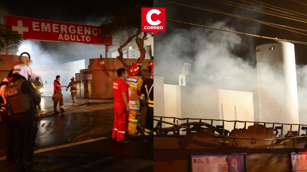 Bomberos logran controlar incendio en clínica San Pablo
