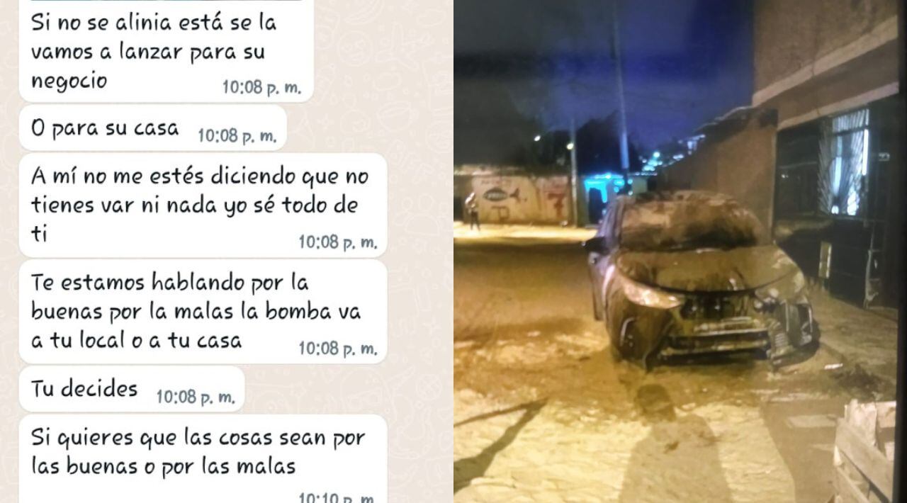 Una de sus últimas víctimas usa un chaleco antibalas por temor a que lo asesinen por negarse a cancelar los mil soles que le vienen exigiendo semanalmente.